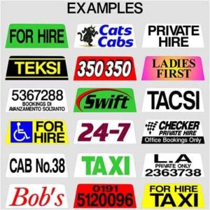 Taxi Sign Lettering 10"