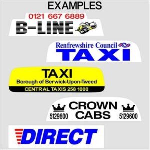 Taxi Sign Lettering 24"