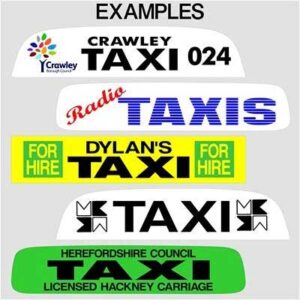 Taxi Sign Lettering 30"