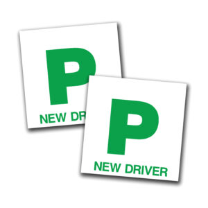 P - Plates NEW DRIVER (Green) - Magnetic or Adhesive Options