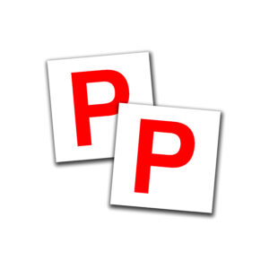P - Plates (Australian) Red - Magnetic or Adhesive Options