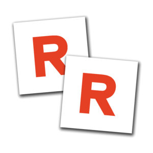 R - Plates (Isle of Man) Red - Magnetic or Adhesive Options