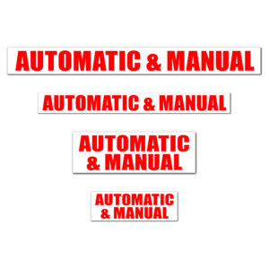 AUTOMATIC & MANUAL