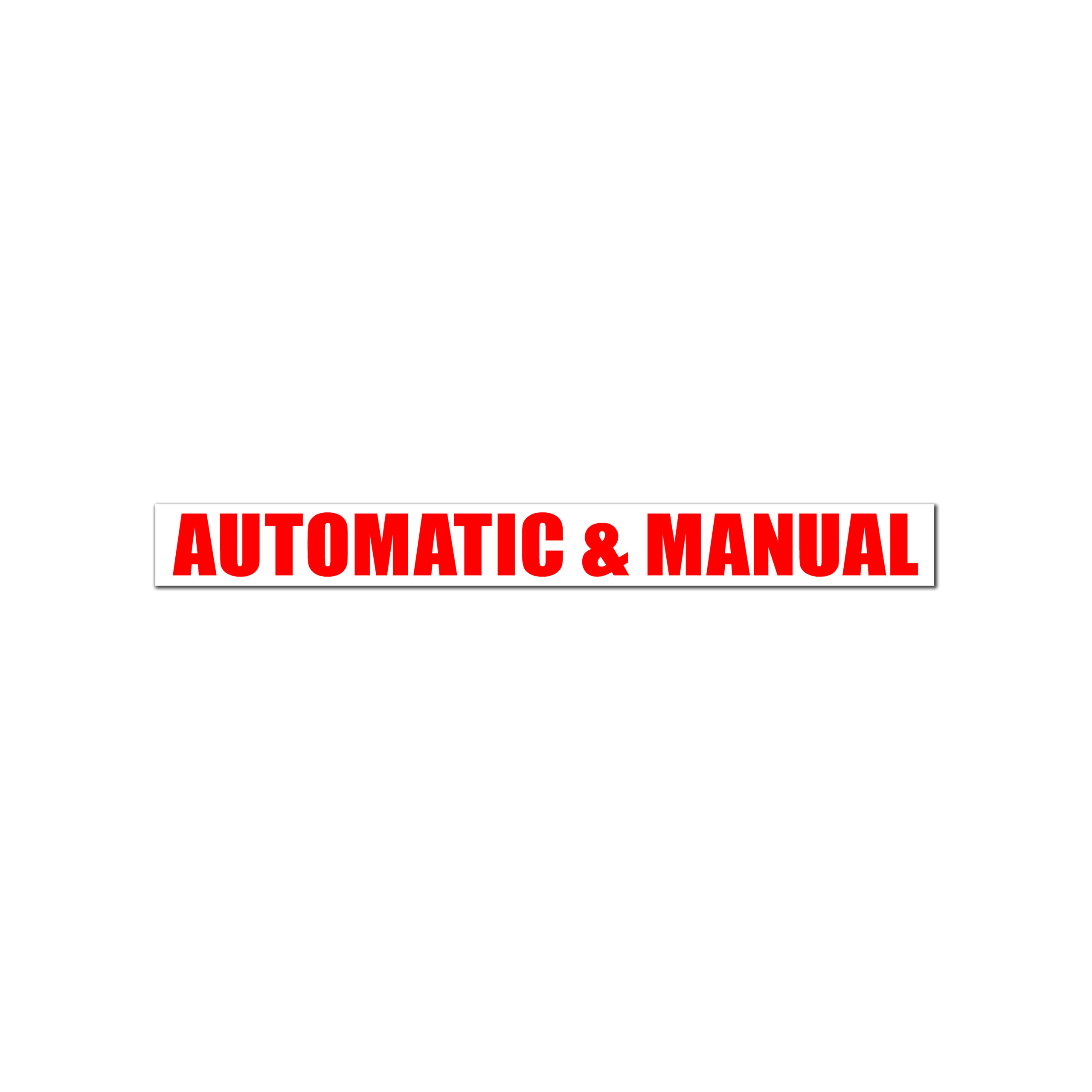 AUTOMATIC & MANUAL