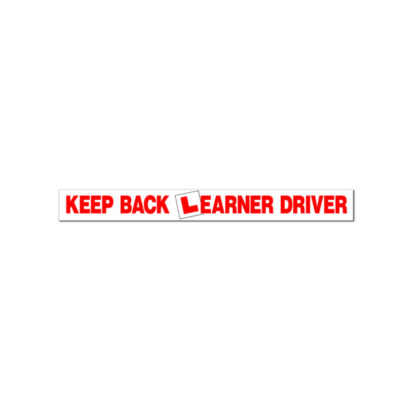 Learner Back KEEP BACK LEARNER DRIVER - Lettercraft Topsigns UK