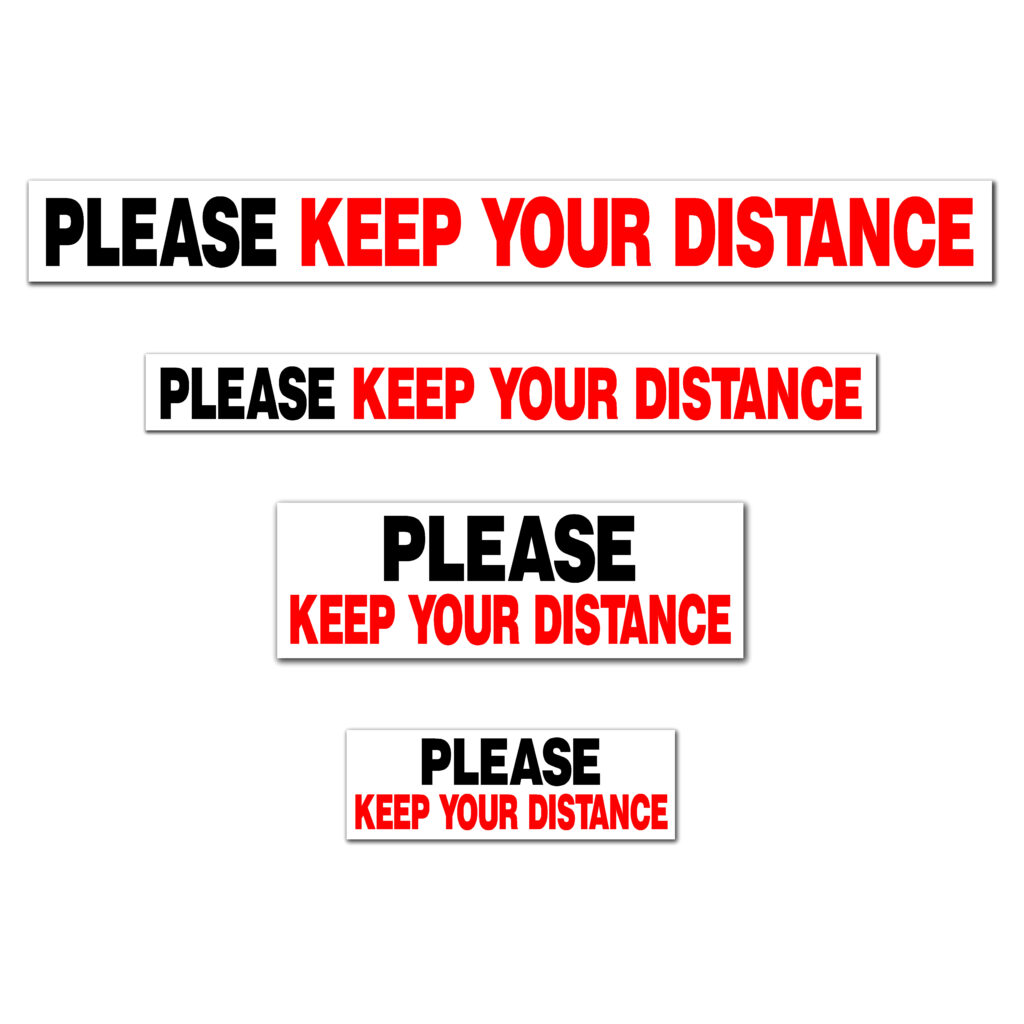 Keep Distance Reverse Text Please Keep Your Distance - Lettercraft Topsigns UK