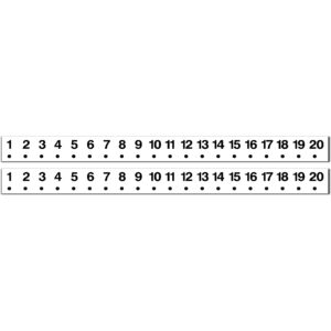 Window Distance Reference Marker Numbers 1 - 20